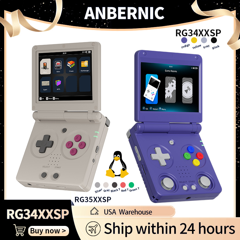 Anbernic RG34XXSP RG35XXSP Fli - Retro Gaming Theme ulasan dan harga