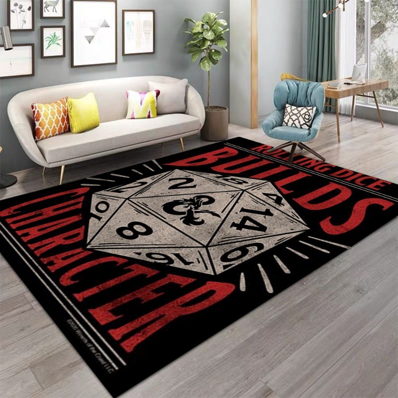 Dungeons Dragons Dice Sword Vi - Retro Gaming Rug ulasan dan harga
