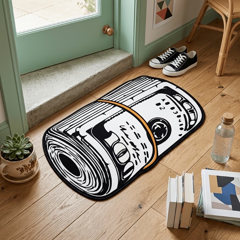 American Retro Rolled‑Up Money - Retro Gaming Rug ulasan dan harga