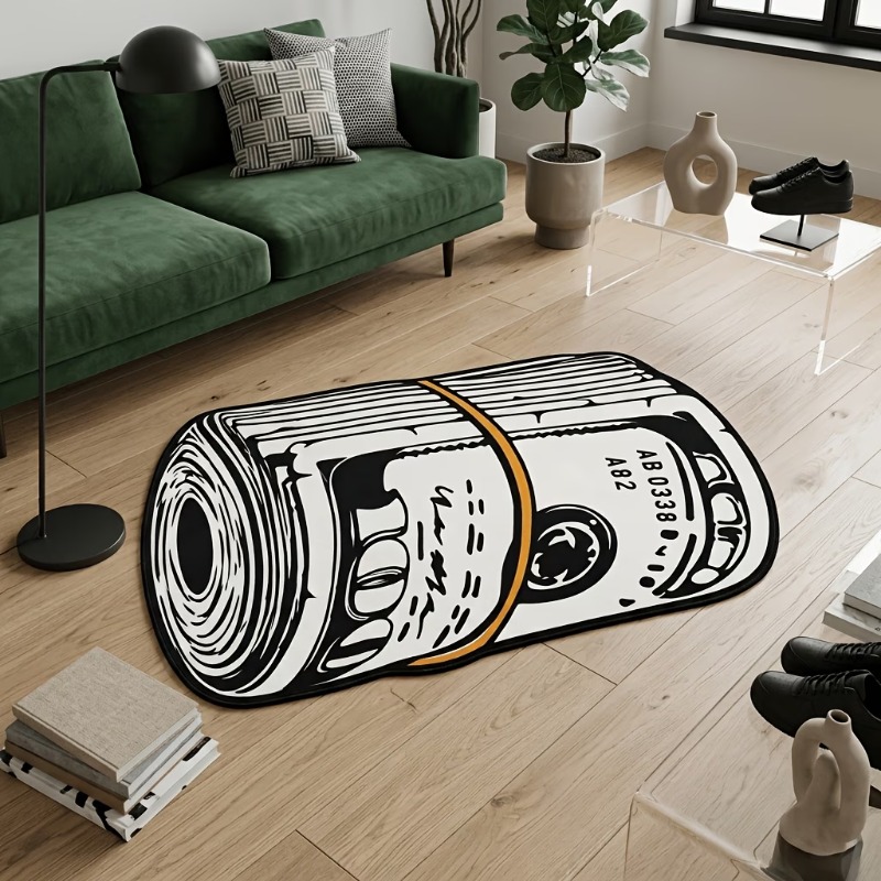 American Retro Rolled‑Up Money - Retro Gaming Rug ulasan dan harga