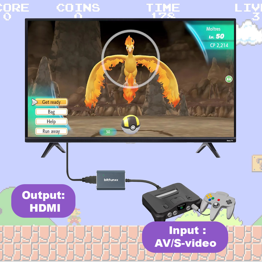 Bitfunx 720P Svideo / AV To HD - Retro Gaming Theme ulasan dan harga