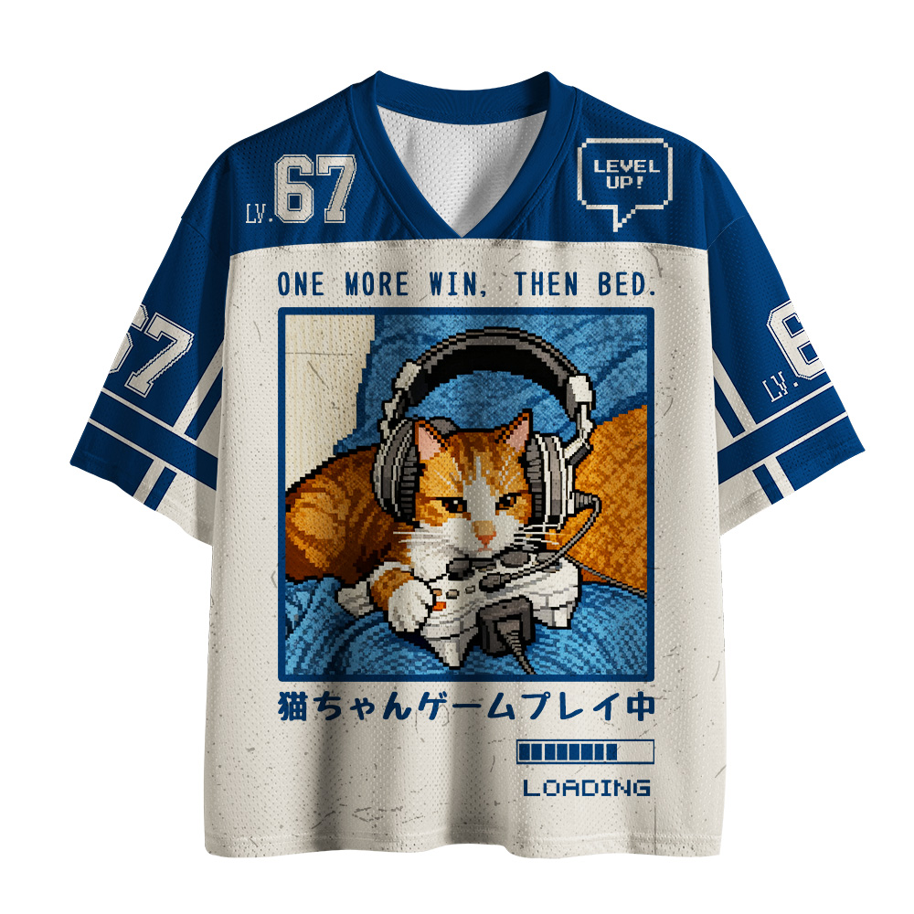 Unisex Funny Gamer Cat Jersey  - Retro Gaming Gamestop ulasan dan harga