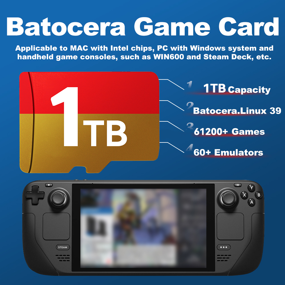 1TB Game TF Card for Steam Dec - Retro Gaming Batocera ulasan dan harga