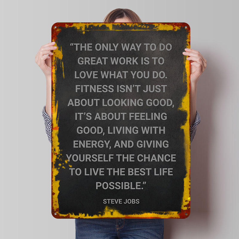 Steve Jobs Fitness Quote Metal - Retro Gaming Jobs ulasan dan harga