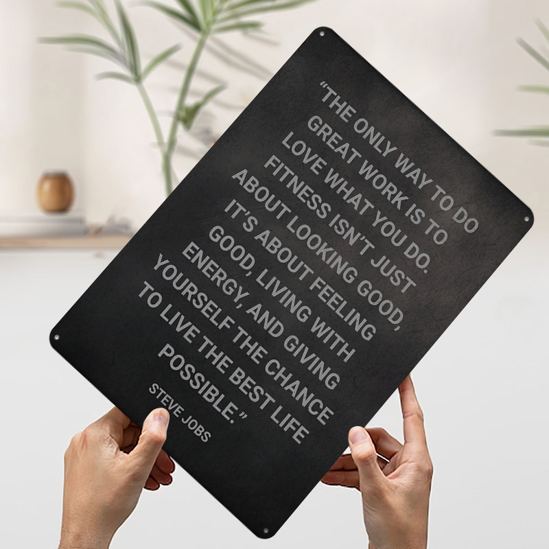 Steve Jobs Fitness Quote Metal - Retro Gaming Jobs ulasan dan harga