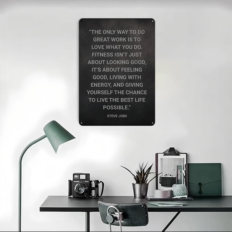 Steve Jobs Fitness Quote Metal - Retro Gaming Jobs ulasan dan harga