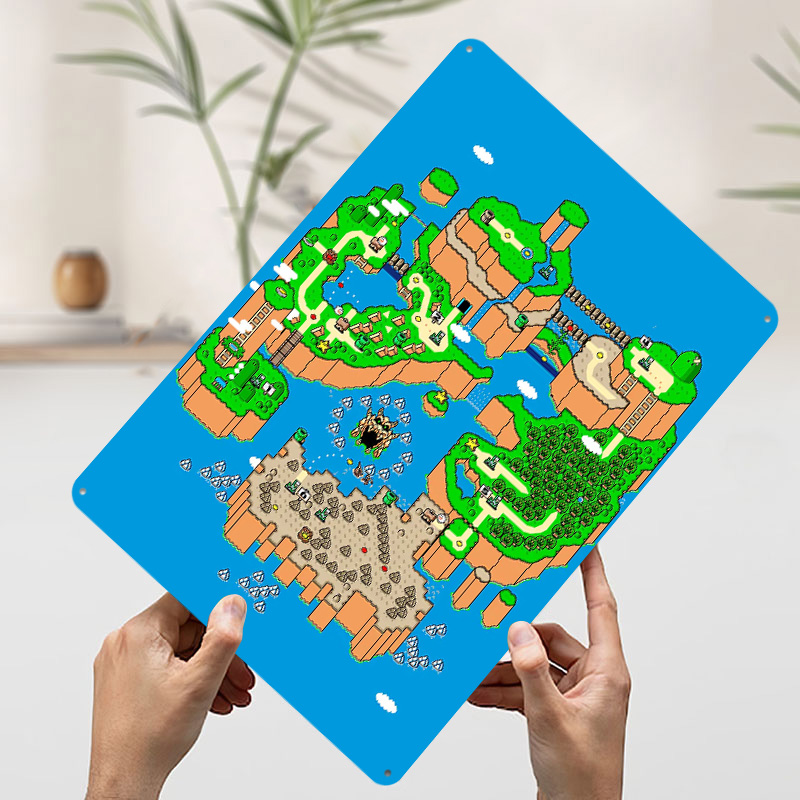 Dinosaur Land Metal Poster Cus - Retro Gaming Island ulasan dan harga