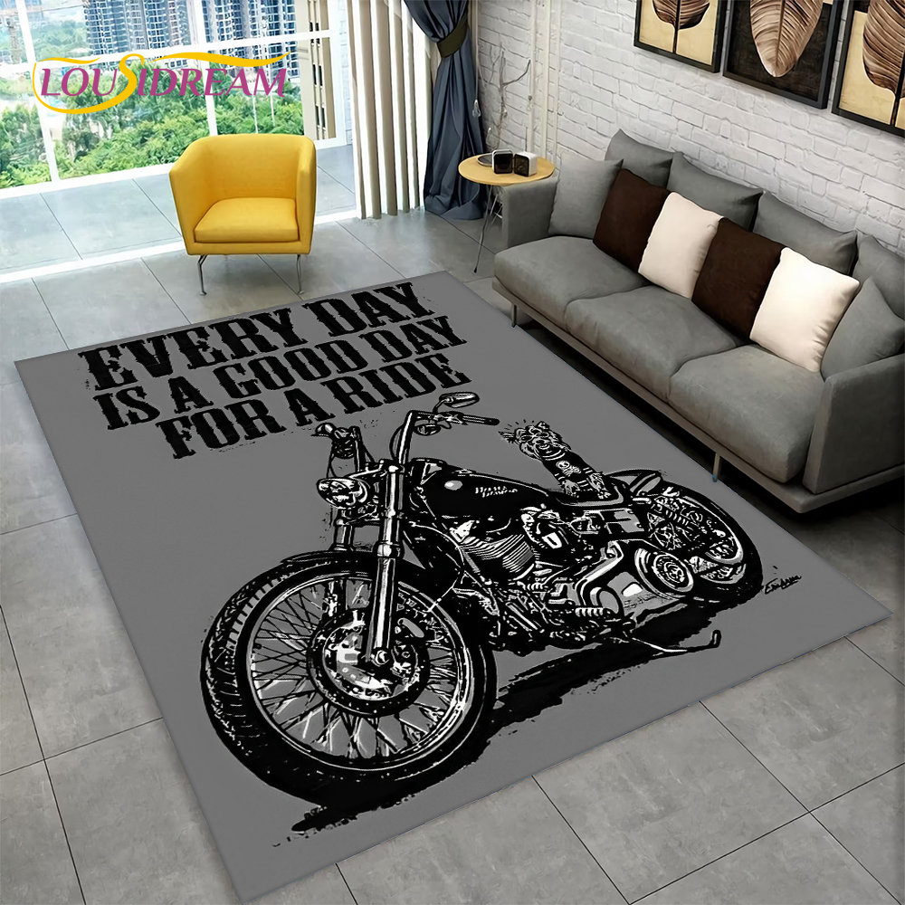 3D Retro Vintage Motorcycle Ar - Retro Gaming Rug ulasan dan harga