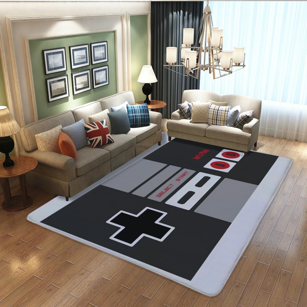 Vintage NES Controller Themed  - Retro Gaming Rug ulasan dan harga