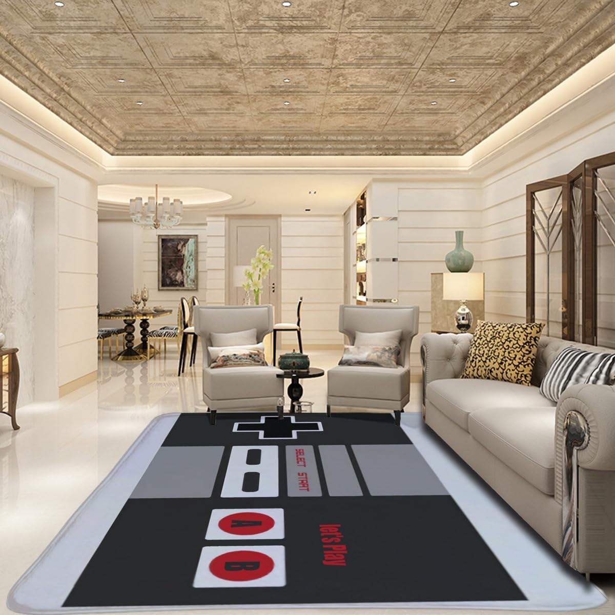 Vintage NES Controller Themed  - Retro Gaming Rug ulasan dan harga