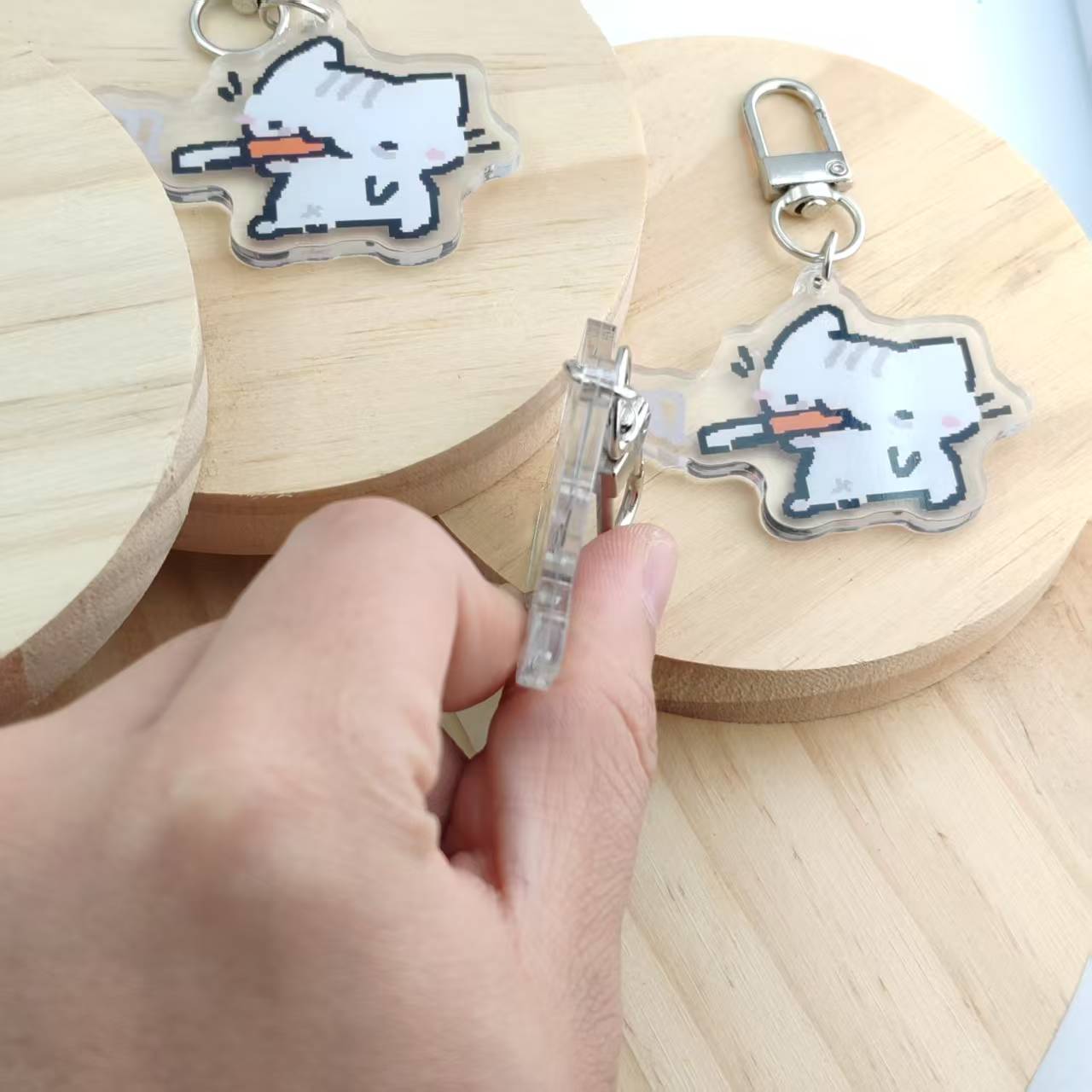 2d Flat Pixel Cat Keychain - G - Retro Gaming Gifts ulasan dan harga