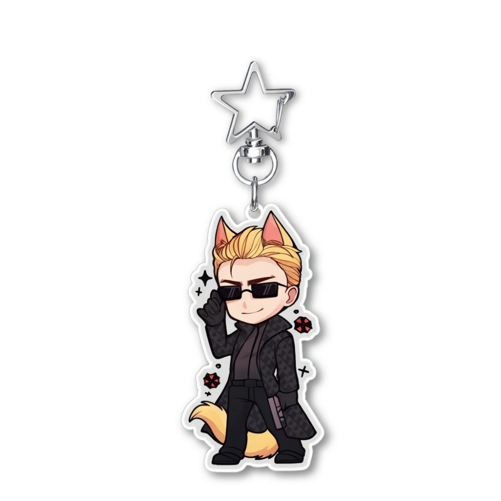 Resident Evil 6cm Acrylic Stan - Retro Gaming Keychain ulasan dan harga