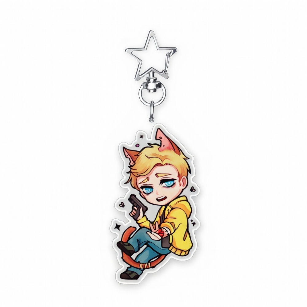 Resident Evil 6cm Acrylic Stan - Retro Gaming Keychain ulasan dan harga