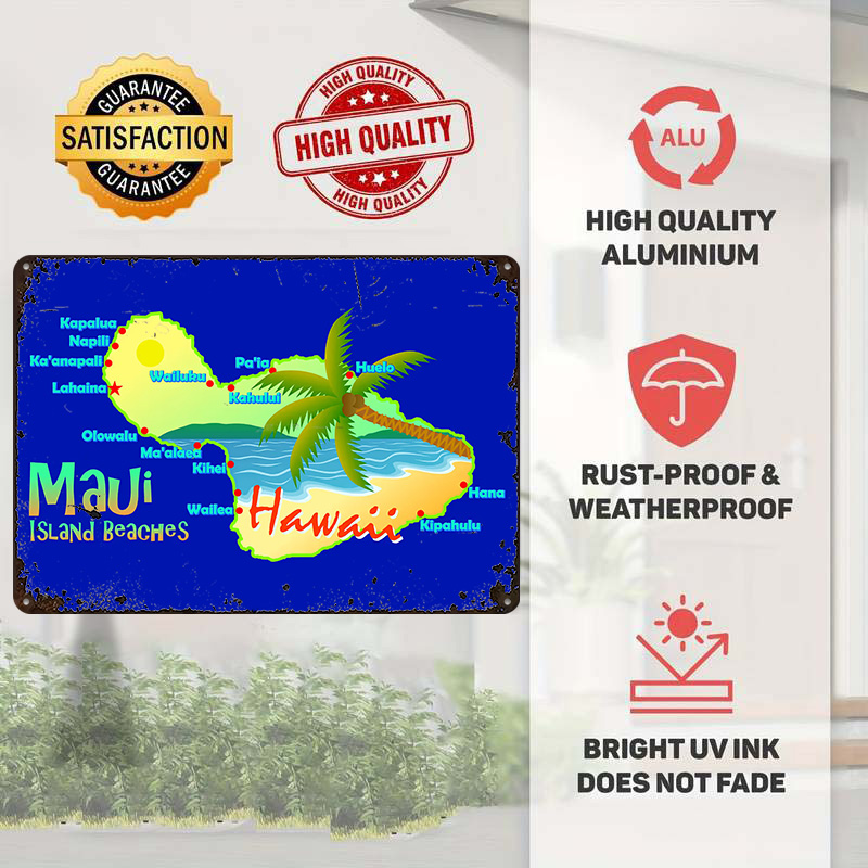 Maui Hawaii Island Beaches Map - Retro Gaming Island ulasan dan harga