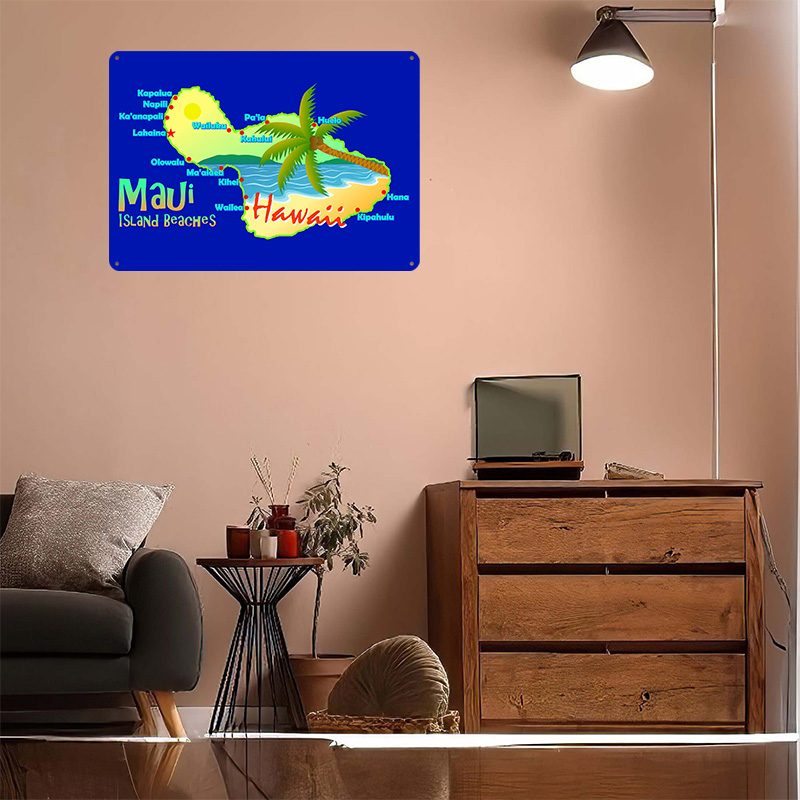 Maui Hawaii Island Beaches Map - Retro Gaming Island ulasan dan harga
