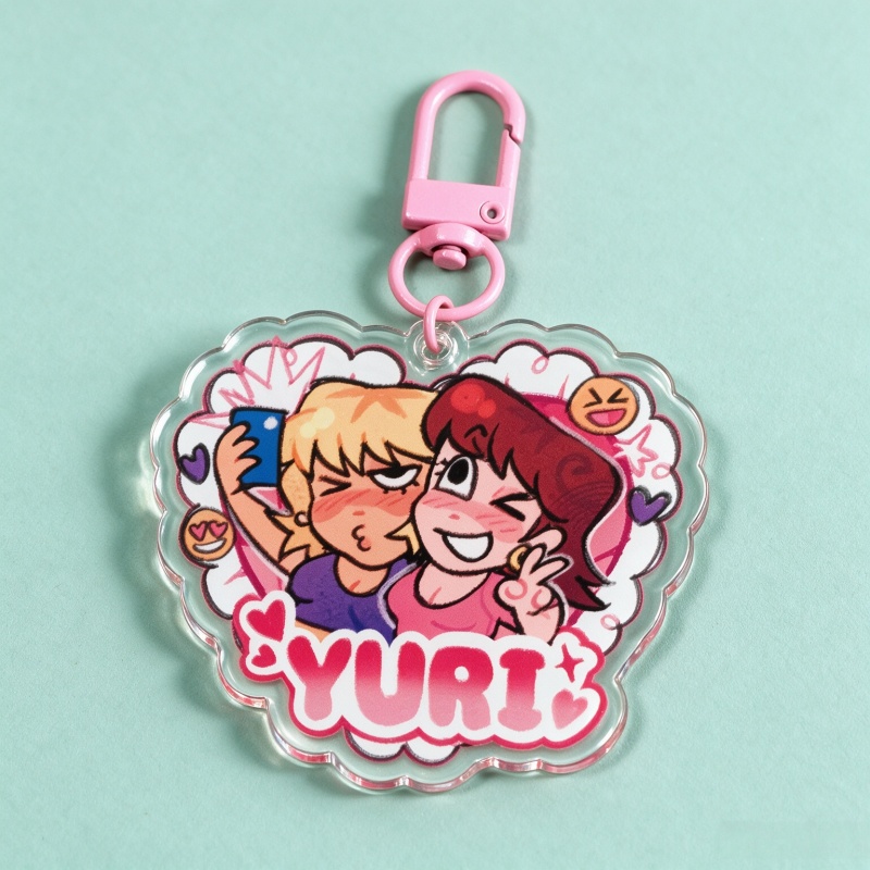 Yuri Time Acrylic Keychain Cut - Retro Gaming Keychain ulasan dan harga