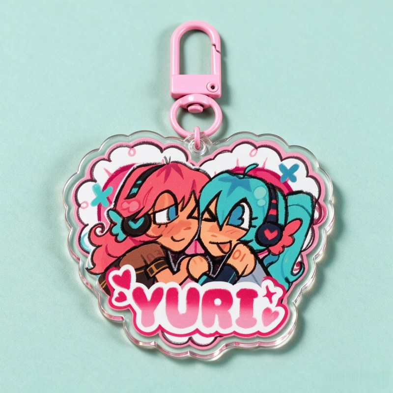 Yuri Time Acrylic Keychain Cut - Retro Gaming Keychain ulasan dan harga